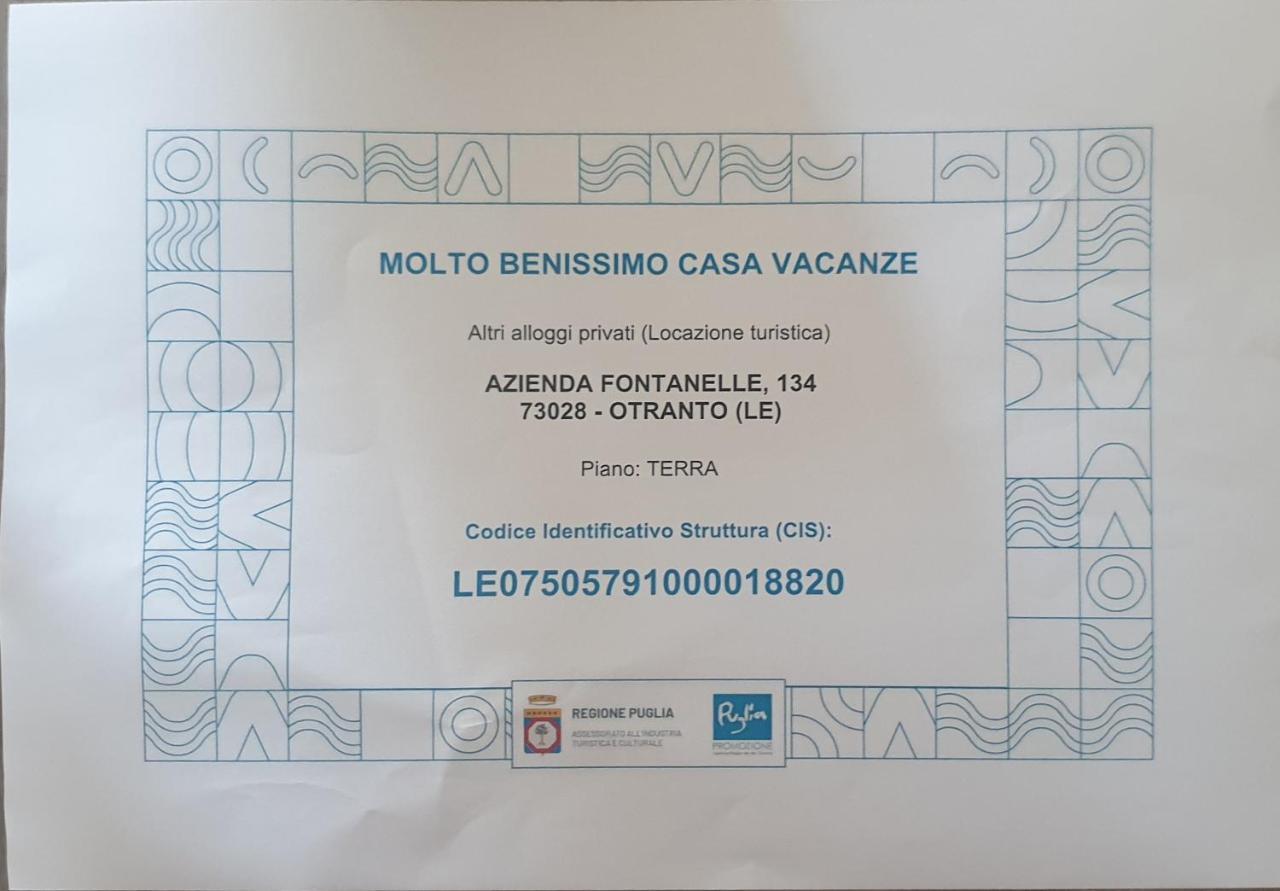 Apartamento Molto Benissimo Otranto Exterior foto